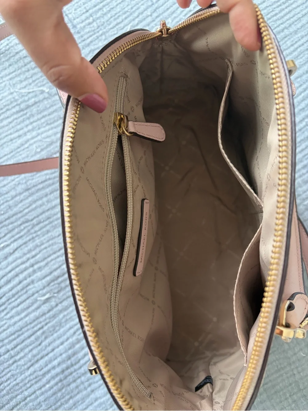 Michael Kors Blush Dome Satchel with Gold Hardware